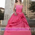 Princess/Ball Gown Sweetheart Basque Waist Long Satin Quinceanera Dresses
