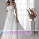 A-Line Sweetheart Empire Waist Long Chiffon Cheap Wedding Dresses