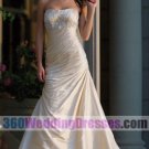 A-Line Strapless Empire Waist Taffeta Corset Wedding Dresses
