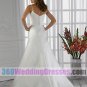 A-Line Sweetheart Natural Waist Spaghetti Straps Long Satin Cheap Wedding Dresses