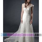 Sheath Sweetheart Empire Waist Long Satin Cheap Wedding Dresses