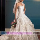 Princess/Ball Gown Strapless Dropped Waist Satin Corset Wedding Dresses