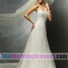 A-Line Sweetheart No Waist/Princess Seams Organza Corset Wedding Dresses
