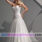 A-Line Strapless Dropped Waist Satin Corset Wedding Dresses