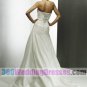 A-Line Strapless Dropped Waist Taffeta Elegant Wedding Dresses