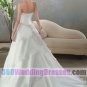 A-Line Strapless Dropped Waist Organza Elegant Wedding Dresses