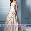 A-Line Strapless Taffeta Corset Wedding Dresses