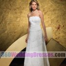 Sheath Strapless Dropped Waist Organza Informal Wedding Dresses