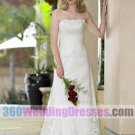 Sheath Strapless No Waist/Princess Seams Lace Corset Wedding Dresses