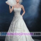 A-Line Sweetheart Dropped Waist Organza Wedding Dresses
