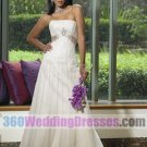 A-Line Strapless Empire Waist Organza Corset Wedding Dresses