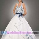 A-Line Halter Natural Waist Tank Long Taffeta Quinceanera Dresses