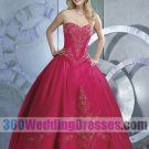 Princess/Ball Gown Sweetheart Basque Waist Long Satin Quinceanera Dresses