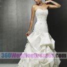 A-Line Sweetheart Dropped Waist Satin Corset Wedding Dresses