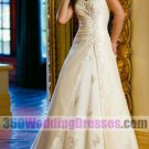 A-Line Sweetheart Dropped Waist Taffeta Corset Wedding Dresses