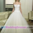 Princess/Ball Gown Strapless Dropped Waist Satin Corset Wedding Dresses