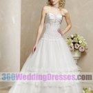 Princess/Ball Gown Sweetheart Dropped Waist Satin Corset Wedding Dresses
