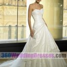 A-Line Sweetheart No Waist/Princess Seams Taffeta Corset Wedding Dresses