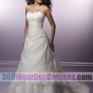 A-Line Strapless No Waist/Princess Seams Organza Corset Wedding Dresses