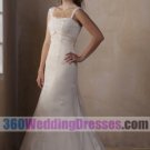 A-Line Scoop No Waist/Princess Seams Tank Lace Corset Wedding Dresses
