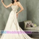 A-Line Sweetheart Empire Waist Satin Corset Wedding Dresses