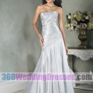 A-Line Strapless No Waist/Princess Seams Corset Wedding Dresses