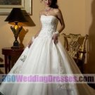 Princess/Ball Gown Strapless Dropped Waist Organza Corset Wedding Dresses