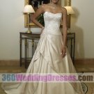 A-Line Strapless Dropped Waist Satin Corset Wedding Dresses
