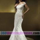 Mermaid Tip of the Shoulder Dropped Waist Organza Elegant Wedding Dresses