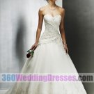 A-Line Sweetheart Dropped Waist Taffeta Corset Wedding Dresses