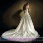 A-Line Strapless Dropped Waist Organza Elegant Wedding Dresses