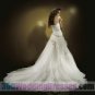 A-Line Strapless No Waist/Princess Seams Organza Elegant Wedding Dresses