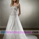 A-Line Sweetheart Dropped Waist Taffeta Elegant Wedding Dresses