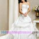 Princess/Ball Gown Strapless Dropped Waist Taffeta Corset Wedding Dresses