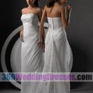 Sheath Strapless No Waist/Princess Seams Long Chiffon Informal Wedding Dresses