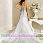 A-Line Sweetheart No Waist/Princess Seams Satin Corset Wedding Dresses