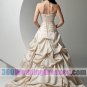 Princess/Ball Gown Halter Dropped Waist Satin Corset Wedding Dresses