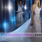 A-Line V-Neck Natural Waist Tank Satin Elegant Wedding Dresses