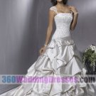 Princess/Ball Gown Tip of the Shoulder Dropped Waist Satin Corset Wedding Dresses