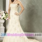 A-Line Sweetheart No Waist/Princess Seams Lace Corset Wedding Dresses