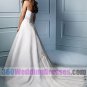 A-Line Sweetheart Empire Waist Long Satin Elegant Wedding Dresses