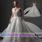 Princess/Ball Gown V-Neck Basque Waist Tank Organza Elegant Wedding Dresses