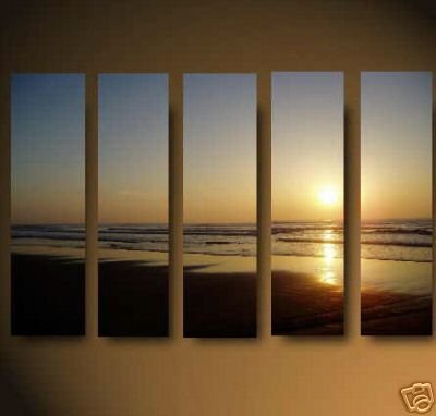 Modern seascape OIL PAINTING "ocean sunrise" 705