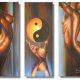 3 panels oil painting