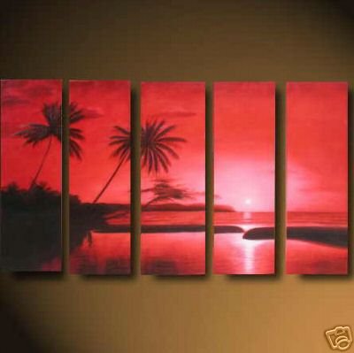 Dafen Modern seascape oil painting on Canvas "sunglow481"
