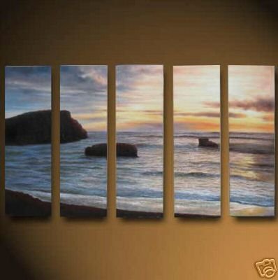 Dafen Modern seascape oil painting on Canvas "sunglow482"