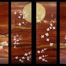 Modern oil painting on Canvas flower painting set127