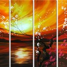 Modern oil painting on Canvas flower painting set342