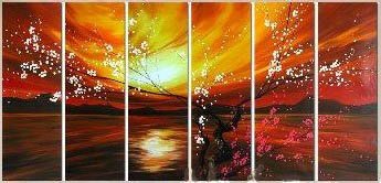 Modern oil painting on Canvas flower painting set459