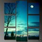 Modern oil painting on Canvas  sunset glow painting 655